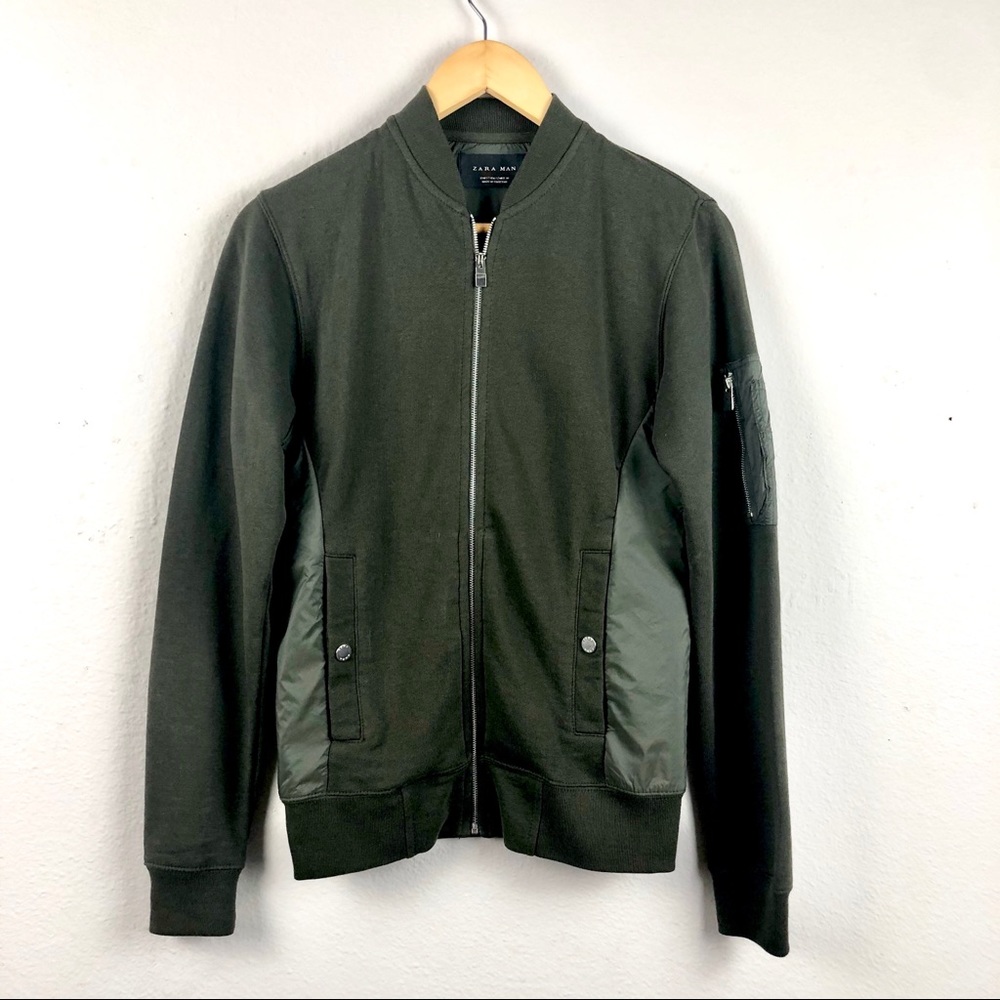Zara Men’s Bomber Style Terry Jacket